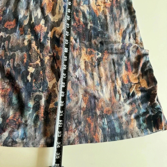 Karen Kane || Maxi Skirt Dark Watercolor Bohemian Cottagecore Medium - Picture 4 of 8